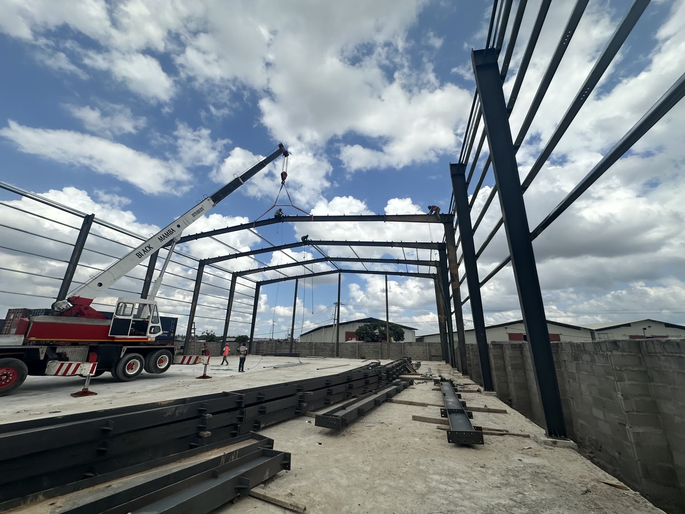 Storage Facility — Steel Frame Erection