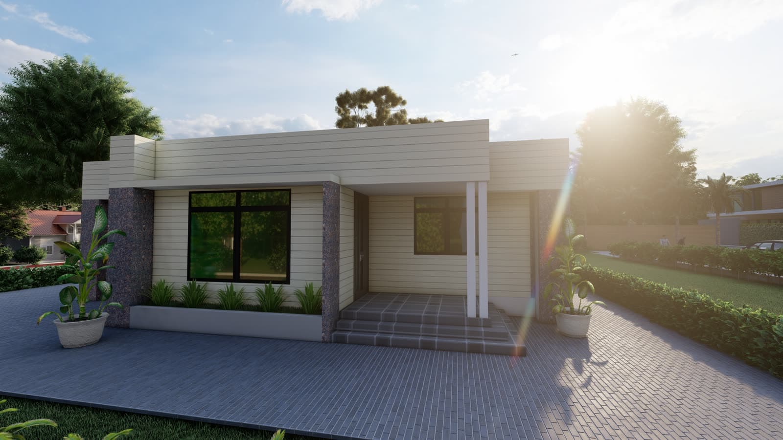 A contemporary single-storey home designed by Kikwata Investment Limited