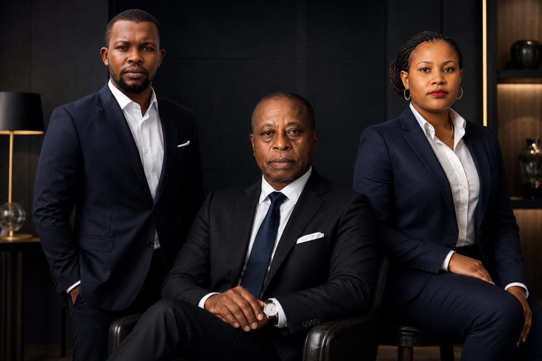 The leadership team of Kikwata Investment Limited — Kevin, Peter and Kelin Hermas